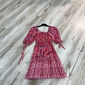 Cara Cara Vibrant Red Long Sleeve Dress